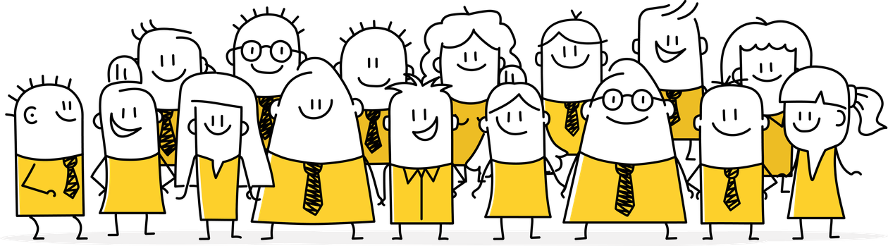 a large group of happy customers with their websites